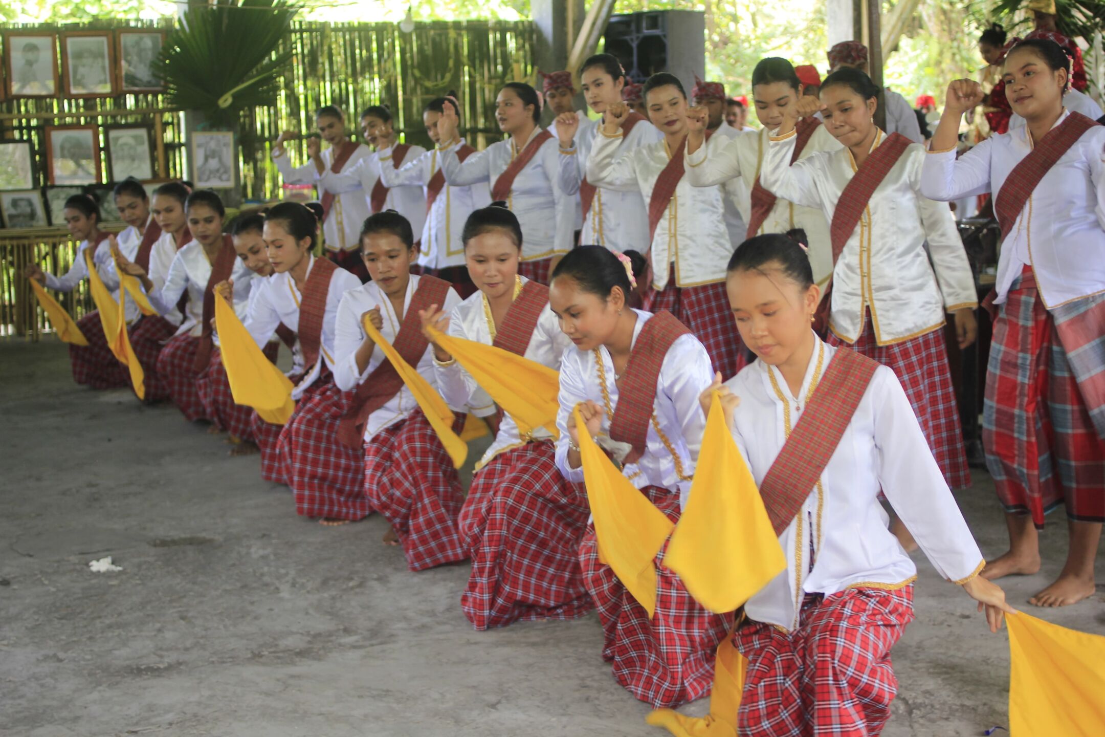A traditional lenso dance performed by the youth while singing to traditional songs.